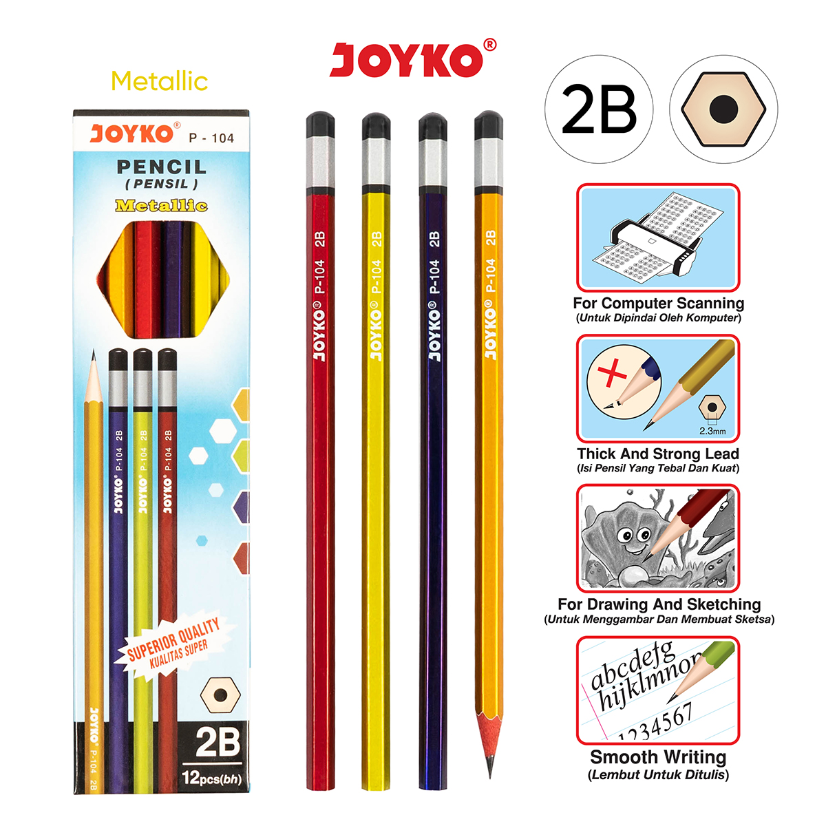 Pensil Joyko 2B P-104
